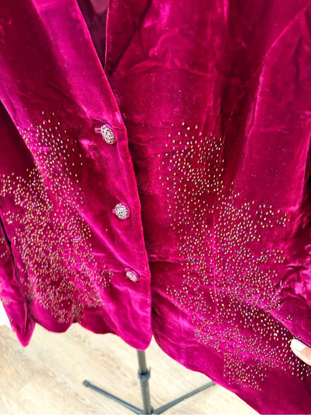 Bloomingdale's Vintage Velvet Blazer in Deep Berry